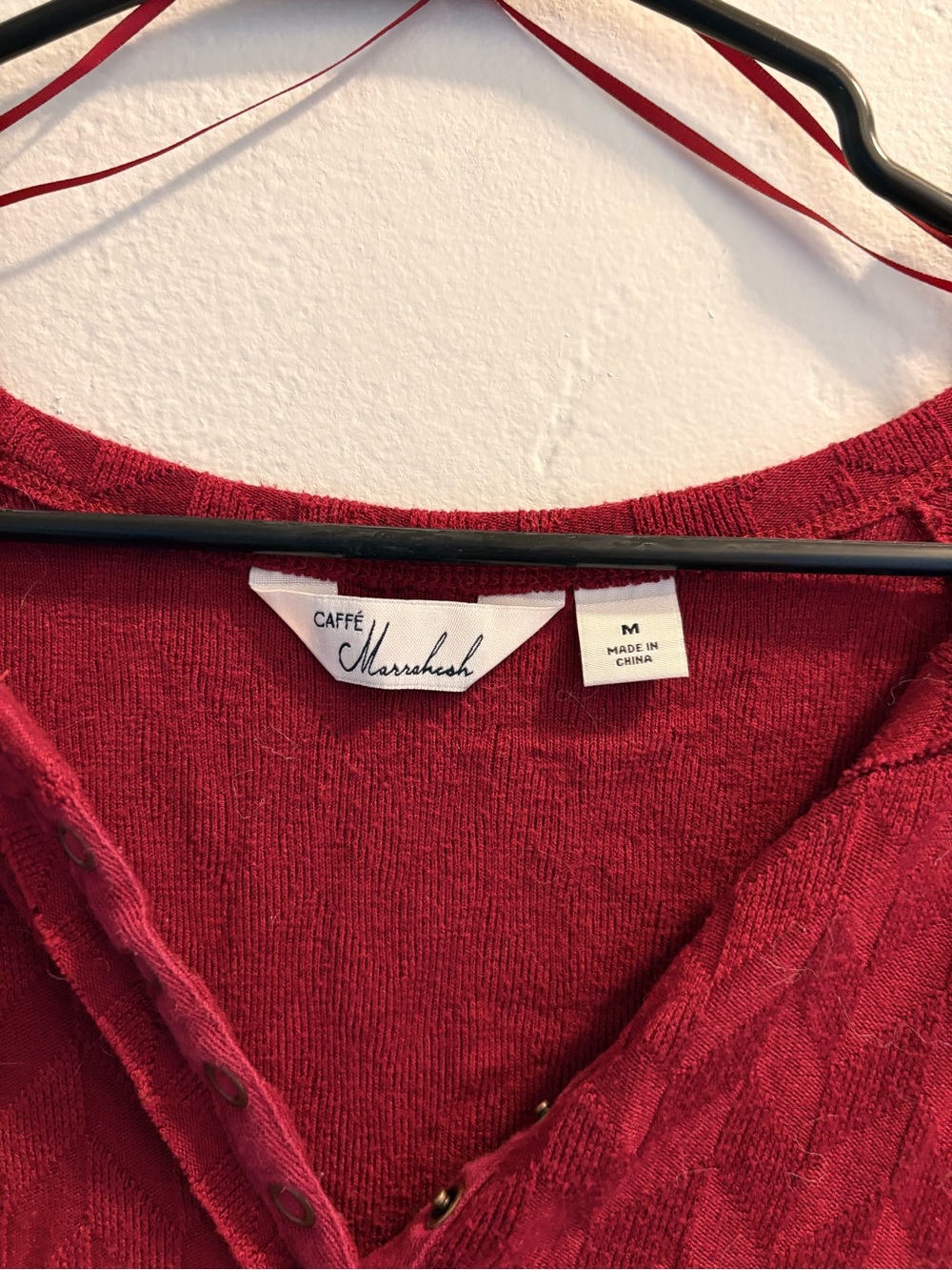 Red Henley - Picture 4 of 5